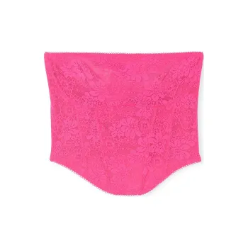 Victoria's Secret PINK Bralettes Tops The Cinched Lace StraplessCorset/CR Bra Women's Rouge Rose
