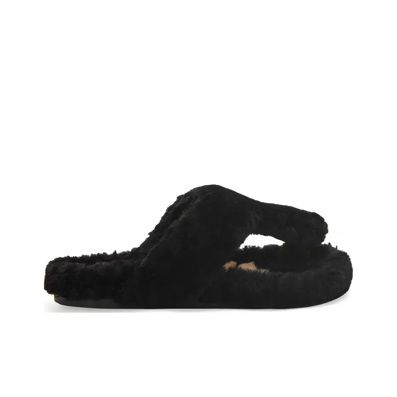 LOEWE Ease Shearling Flip Flops-1