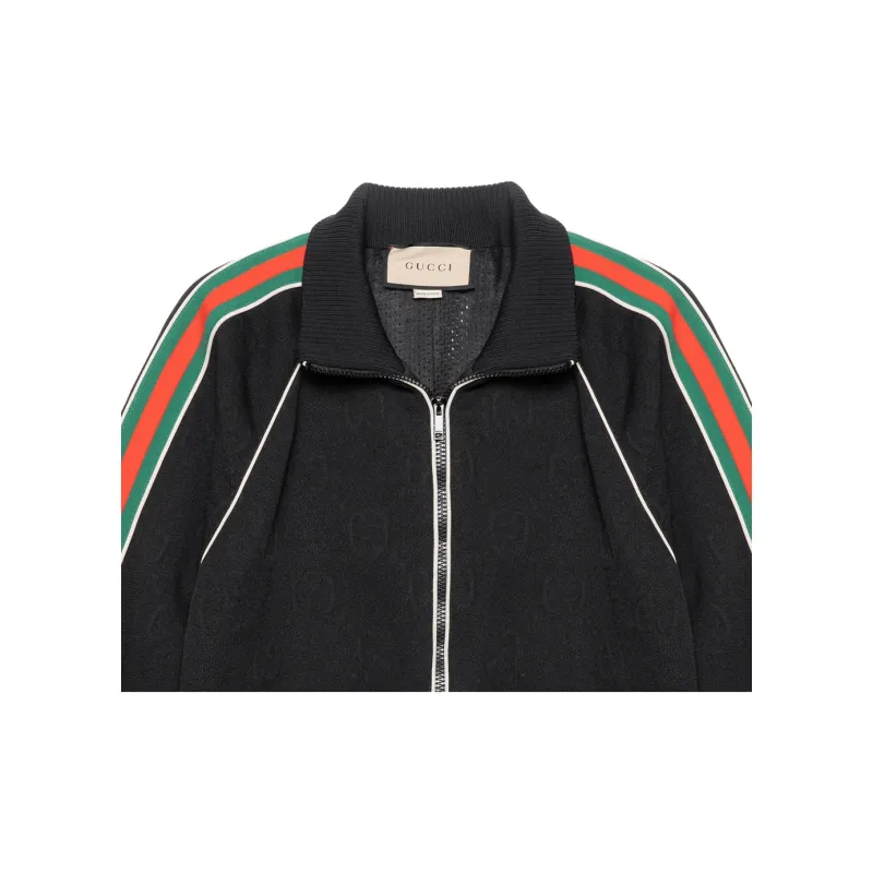 GUCCI Gg Jacquard Jersey Zip Jacket-6