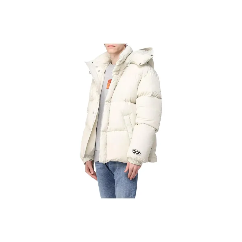DIESEL Down Jackets Men Beige-2