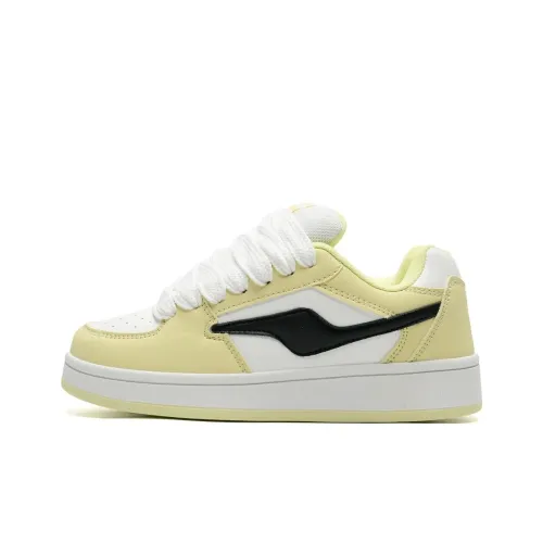 SHUXIAOBEI Skateboard Shoes Women's Low-Top Light Yellow