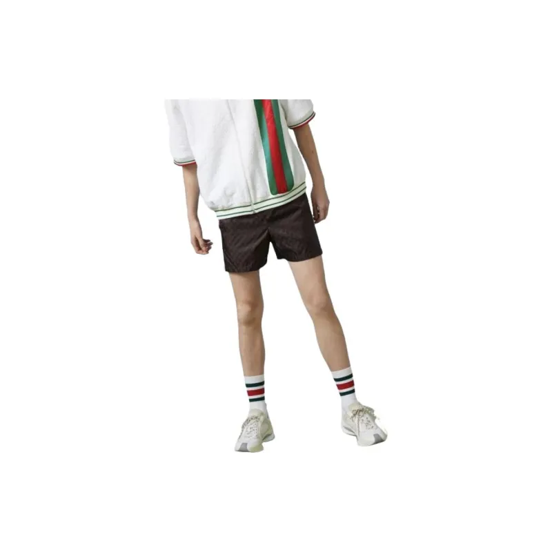 GUCCI Swimming Shorts Men's Dark Brown-1
