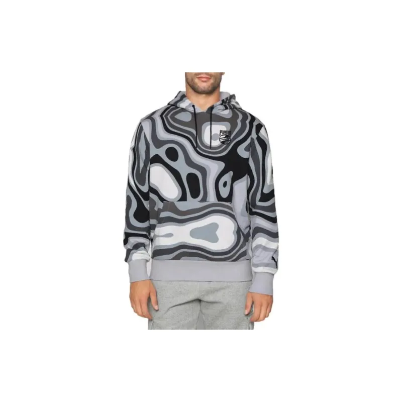 PUMA Sweatshirts Men Gray-4
