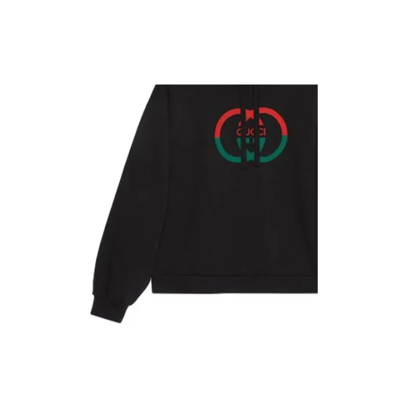 GUCCI Interlocking G Drawstring Hoodie-2