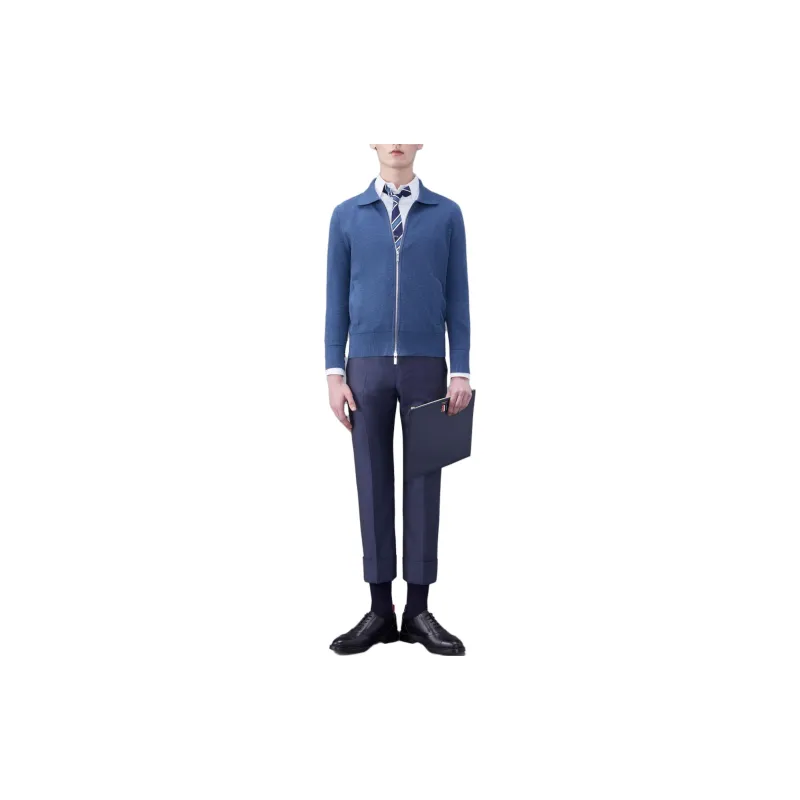 THOM BROWNE Front Zip fastening Knit Jacket-1