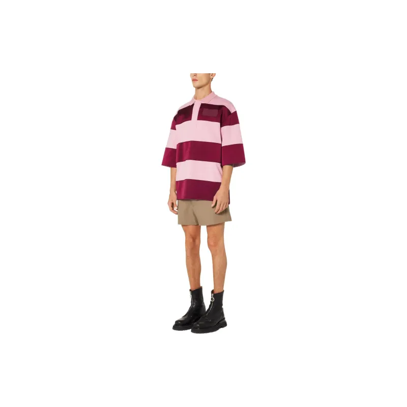 AMIPARIS Horizontal-stripe Polo Shirt-1