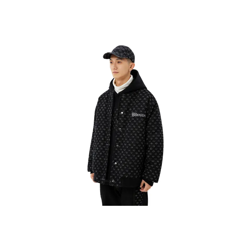 FEAROM Loose Fit Thickened Baseball Jacket Unisex-8