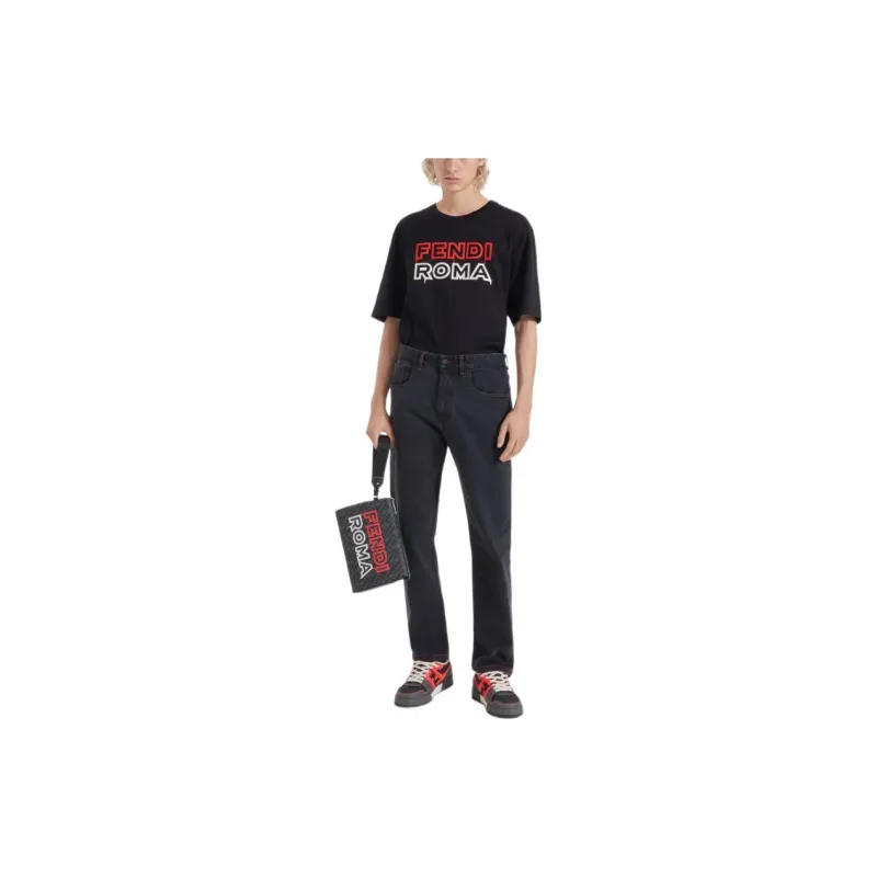 FENDI Jeans Men Black-2