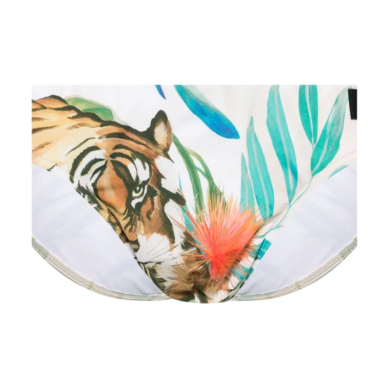 Roberto Cavalli RC patch Tiger print Swiming Trunks-5