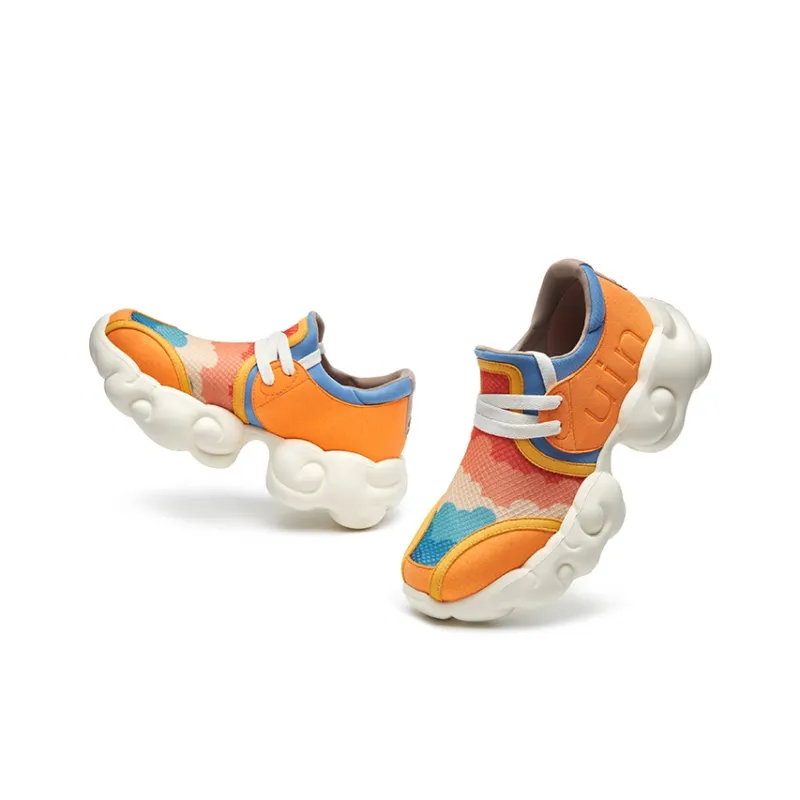 U.IN Painted Travel Cloud Collection Low Top Chunky Sneakers Women's-91