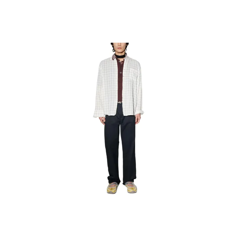 OUR LEGACY Above Checked Buttoned Shirt-1