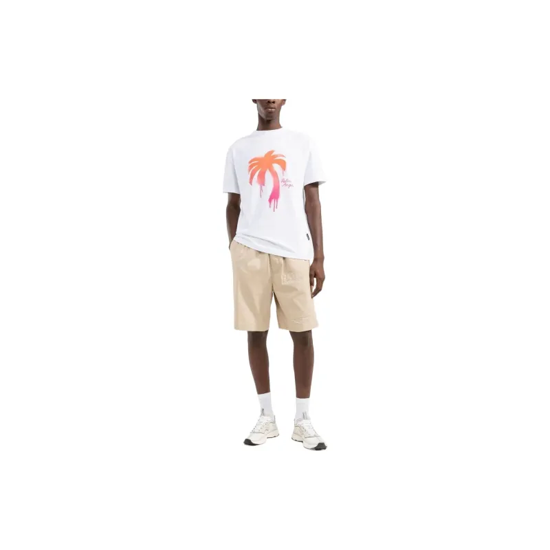 PALM ANGELS Sprayed Palm Classic T Shirt-1