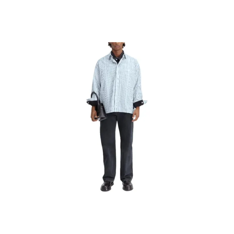 Jacquemus Striped Collared Long Sleeve Shirt-1