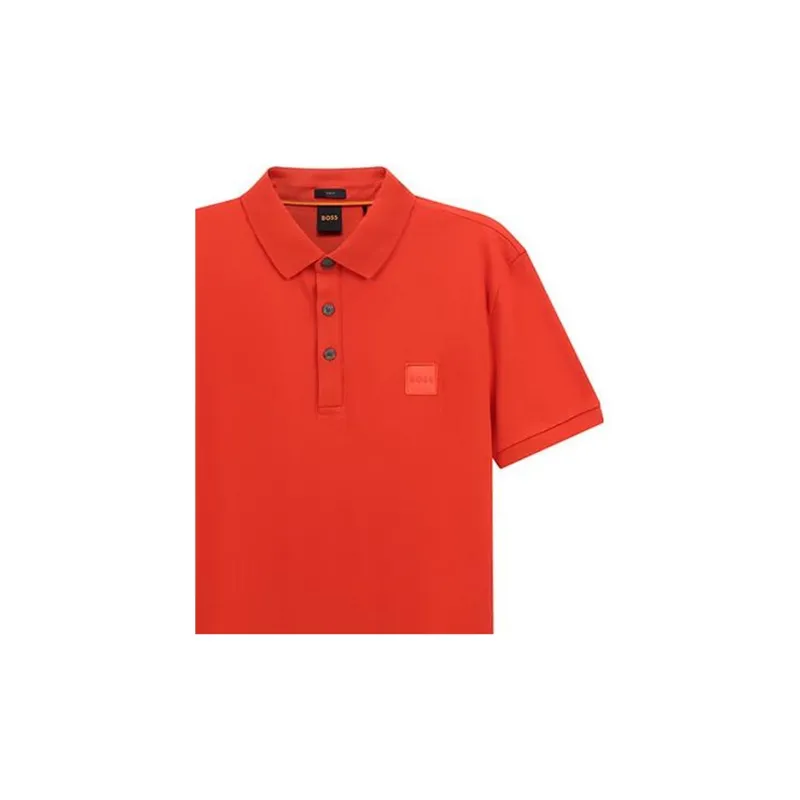 HUGO BOSS Polo Shirts Men Orange Red-5
