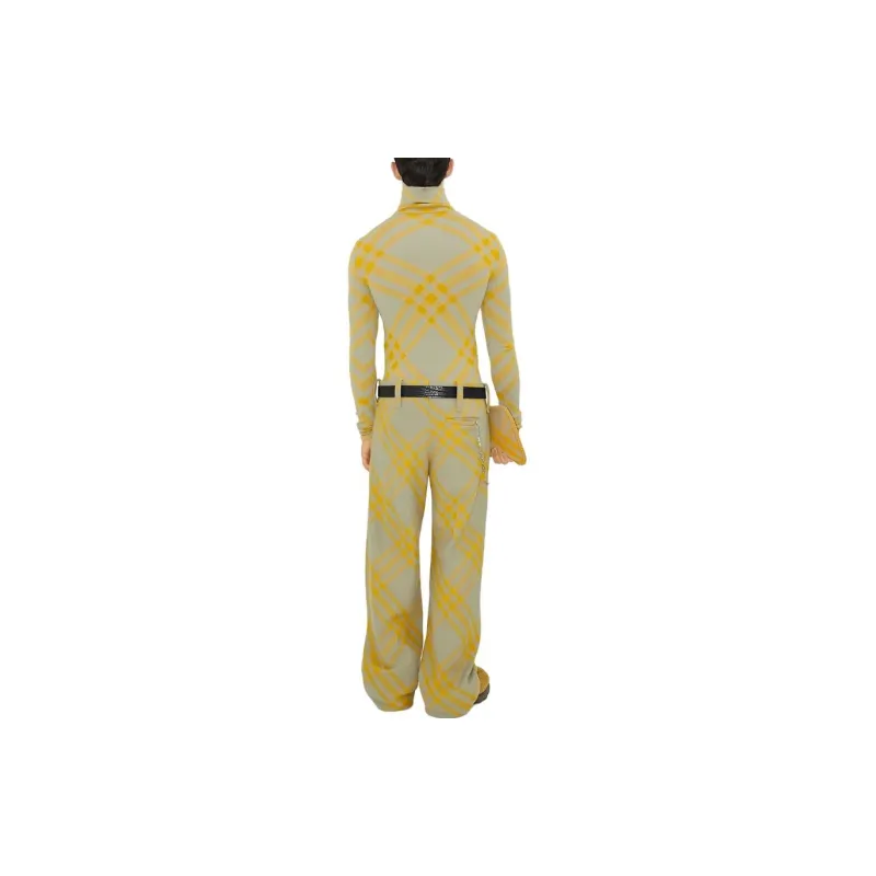 Burberry Check Wool Trousers-3