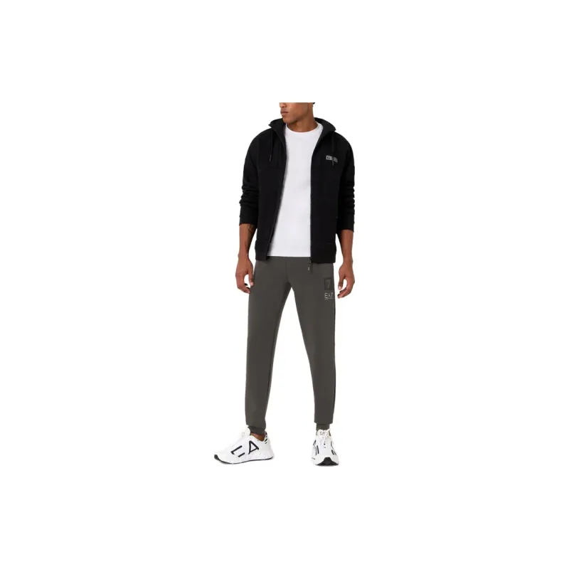 EMPORIO ARMANI EA7 FW23 Knitted Sweatpants Men's Dark Coffee-3
