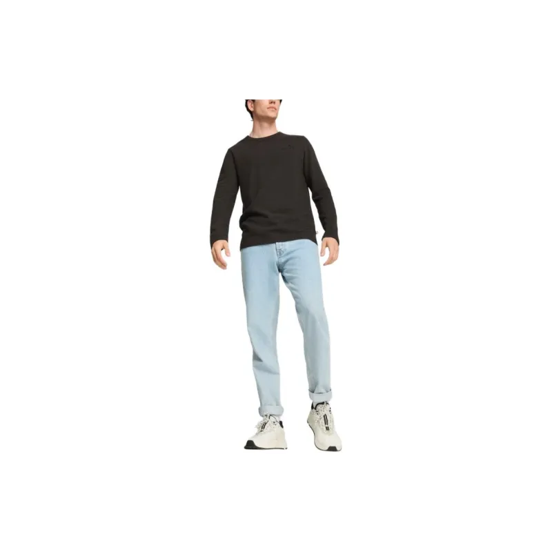 PUMA ESS ELEVATED Waffle Long Sleeve T Shirt Men's Black-3