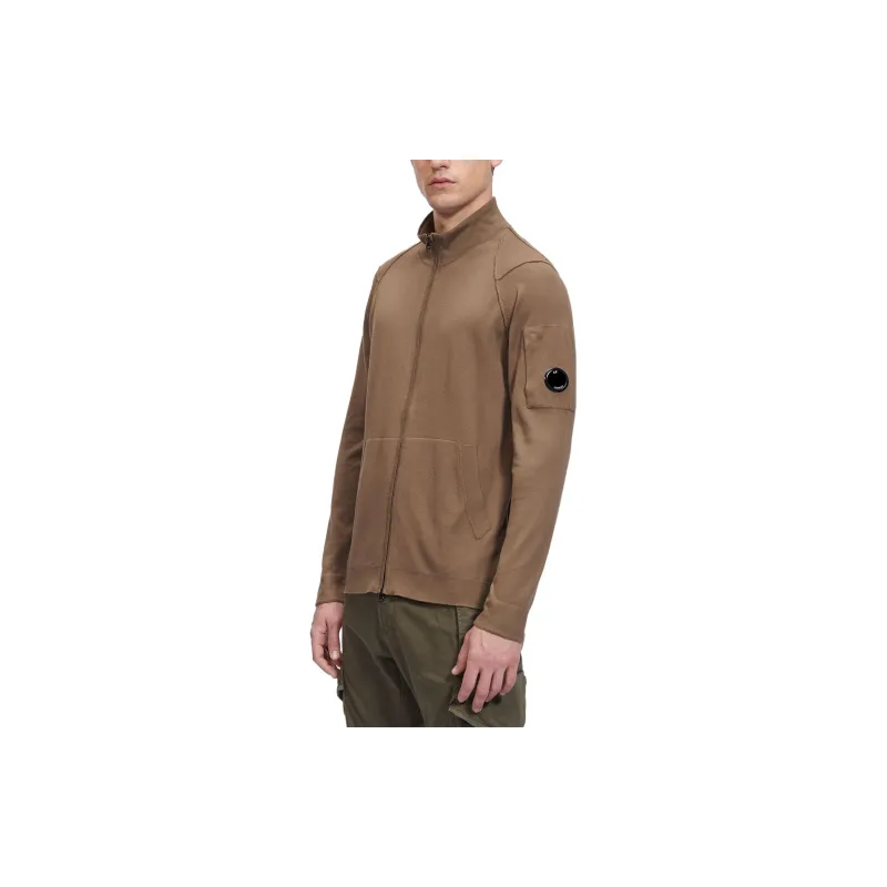 C.P.Company Lens detail Zipped Cotton Cardigan-3