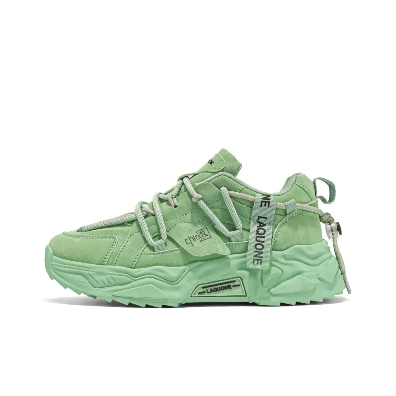 Yalu Fashion Chinese Fashion Trend Anti Slip And Wear Resistant Height Increasing Low Top Chunky Sneakers Men's-0