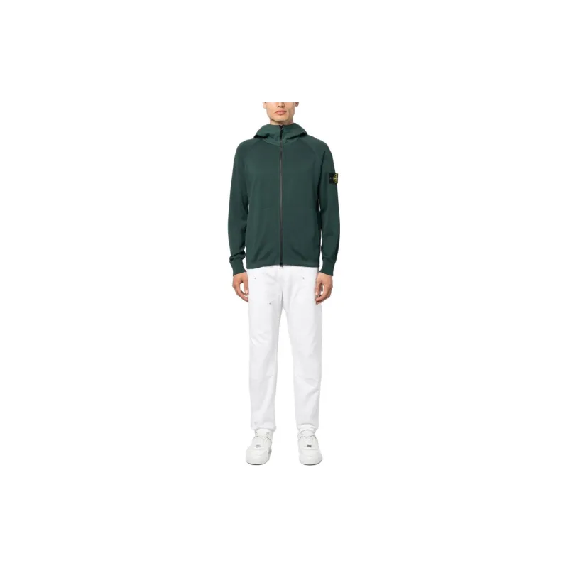 STONE ISLAND Logo patch Zip up Hoodie-1