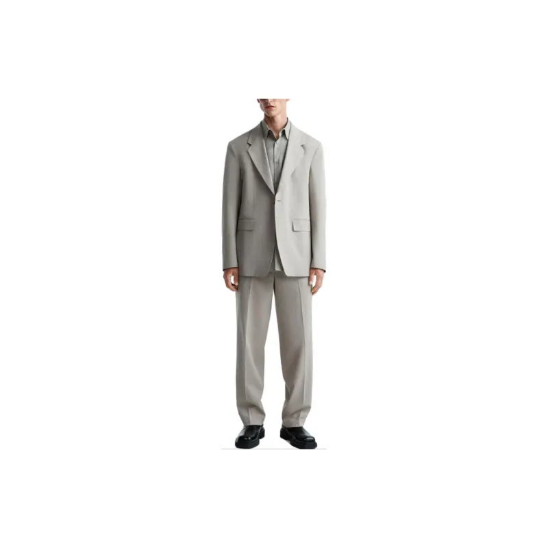 ZARA Suit Trousers Men Gray-2