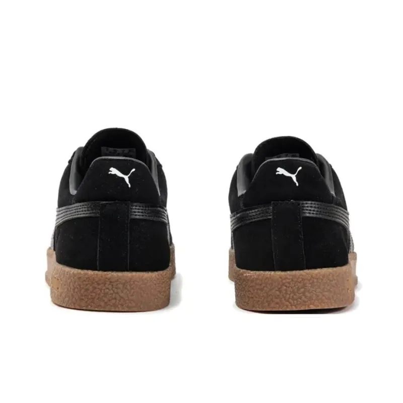 PUMA Club Wear Resistant Low Top Skateboard Shoes Unisex Black White-3