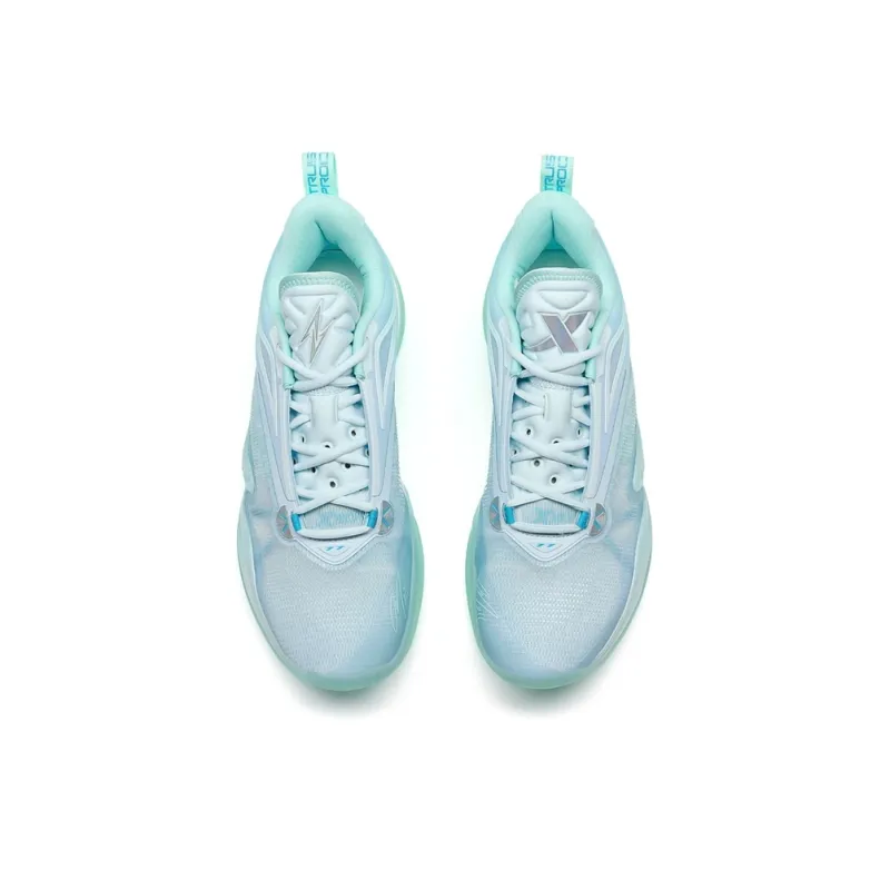 XTEP Zhang Zhenlin Generation Basketball Shoes Men Low Top Ice Blue/Misty Blue-3