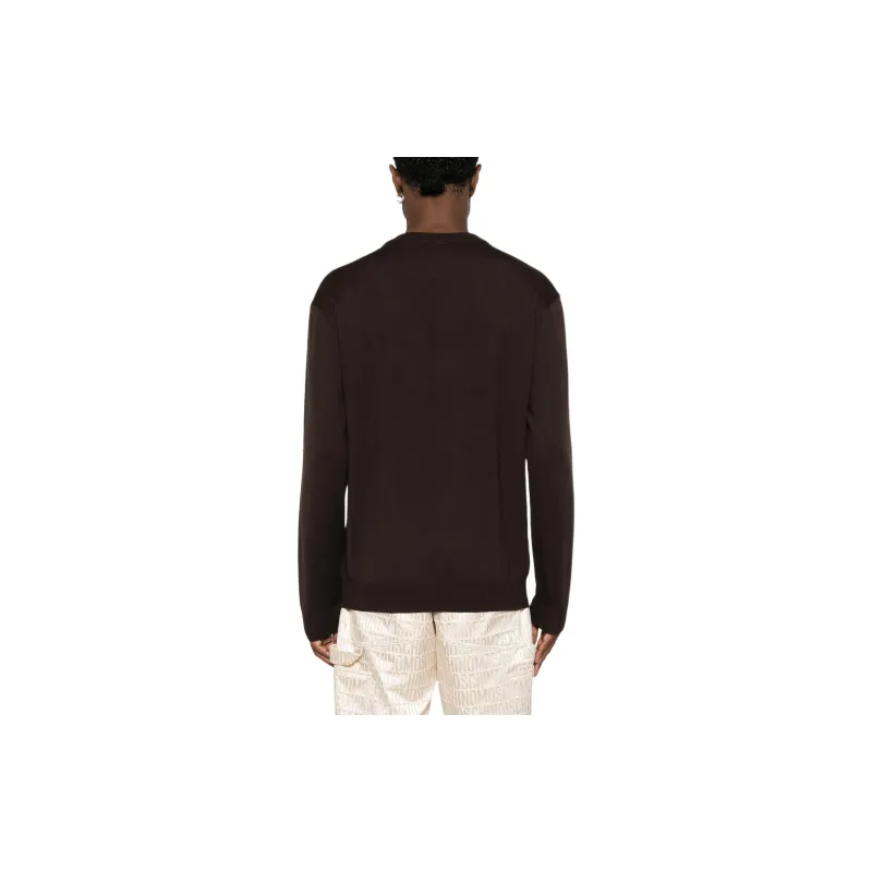 MOSCHINO Teddy Bear patch Virgin Wool Jumper-2