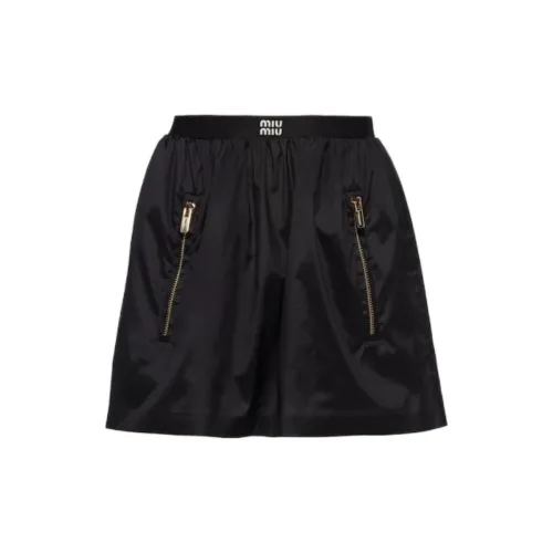 MIU MIU Casual Short Skirts Women's Black