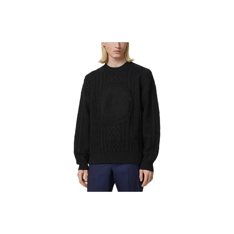 VERSACE Medusa Head Cable knit Jumper-3