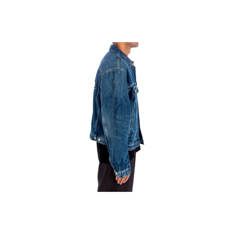 Balenciaga Denim Jacket Regular Fit Unisex Blue-4
