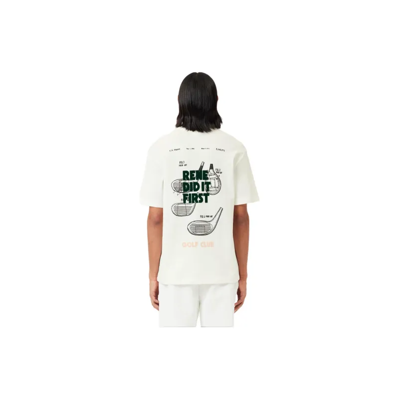 LACOSTE Regular T Shirt Unisex White-4
