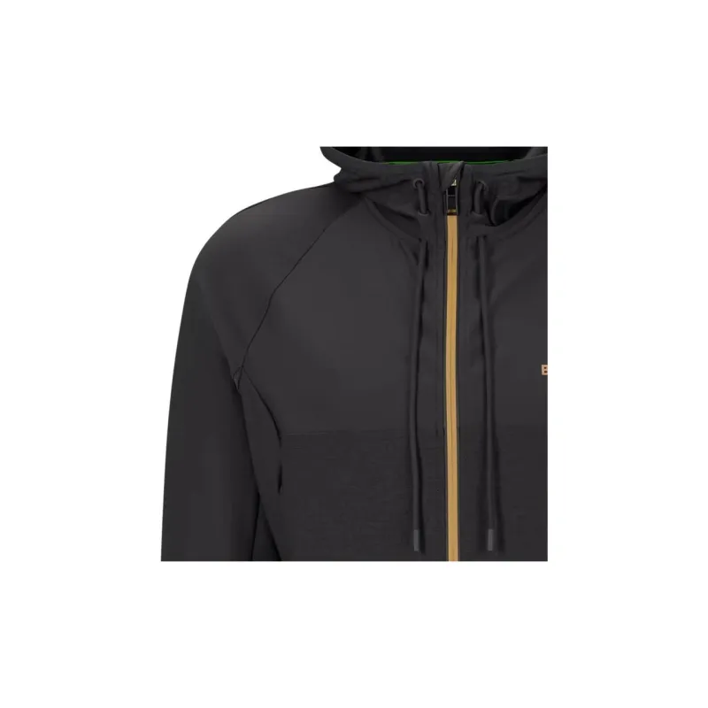 HUGO BOSS Logo print Zip up Hooded Windbreaker-3
