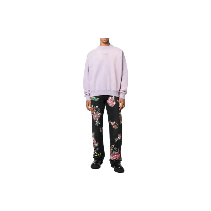 OFF-WHITE Arrows-motif Floral Print Jeans-1
