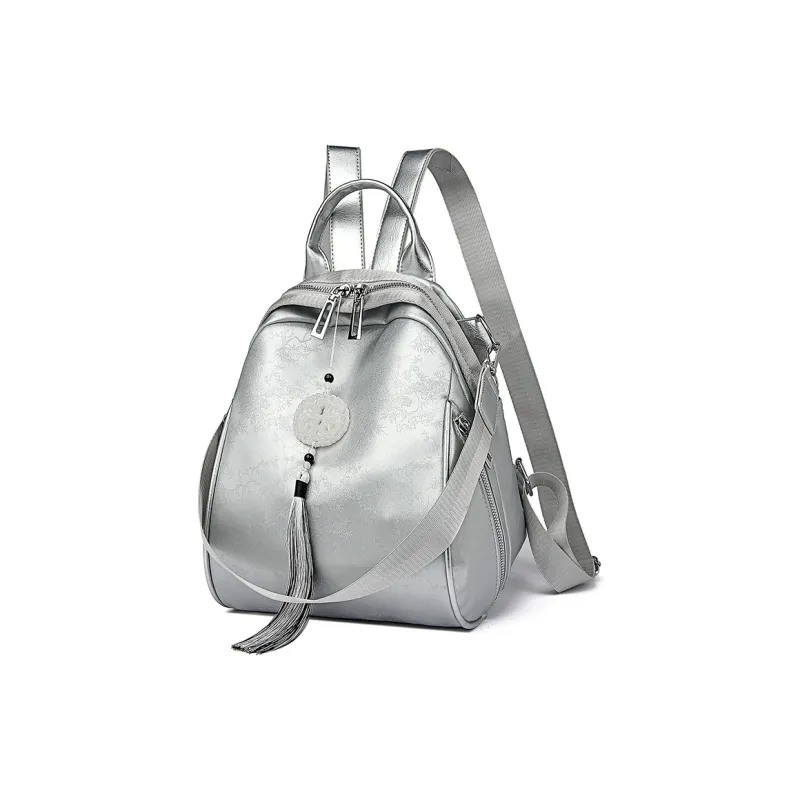 Fitchell Pu Backpack Women's Black/Silver-6