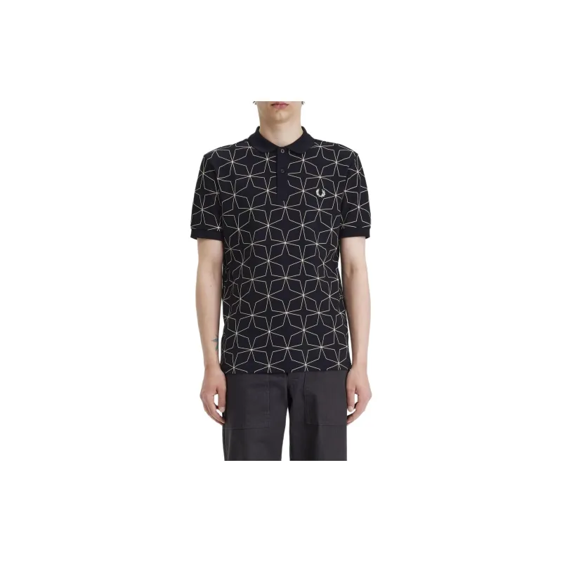 FRED PERRY Geometric print Polo Shirt-2