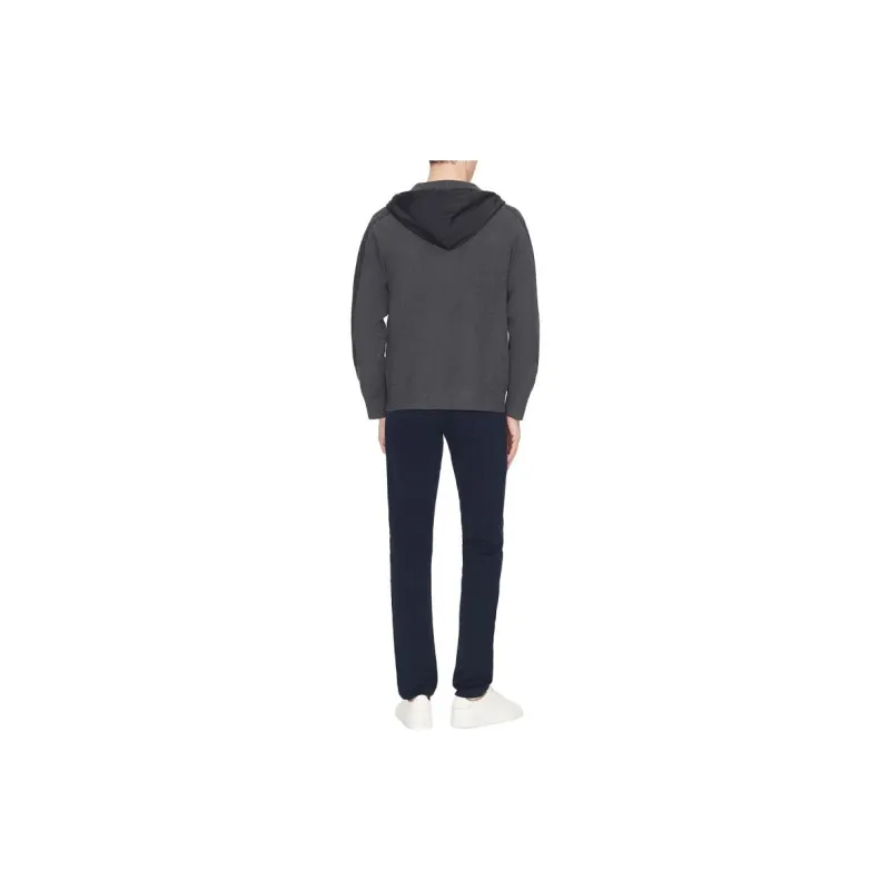 THEORY Knitwear Men Gray Black Mixed Color-4