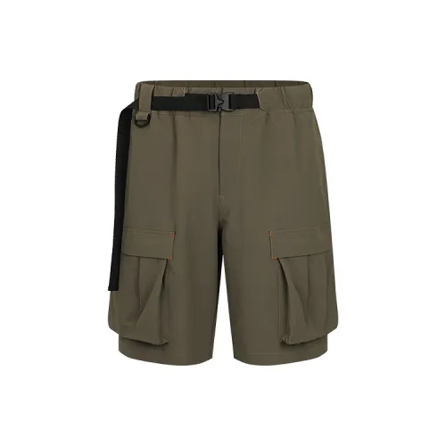 URBAN REVIVO Casual Shorts Men Dark Coffee Brown