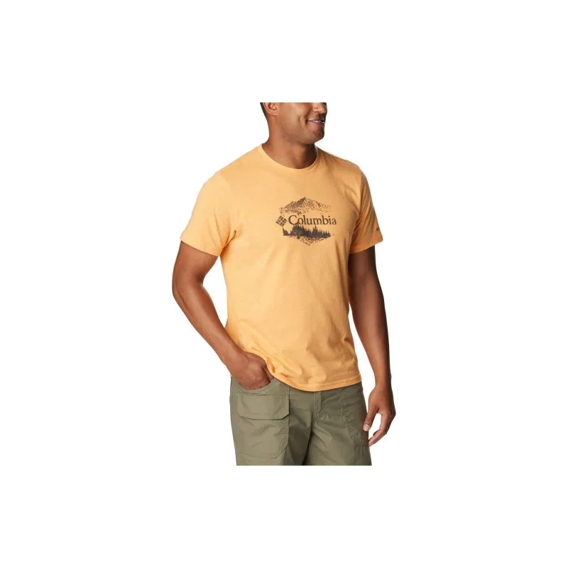 Columbia Bluff Mesa T-Shirts Men Yellow-2