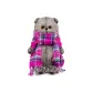 Baixi Pink Red Purple Plaid Scarf-30cm