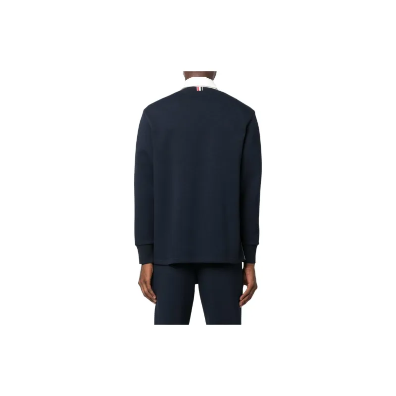 THOM BROWNE Polo Shirts Men Blue-3