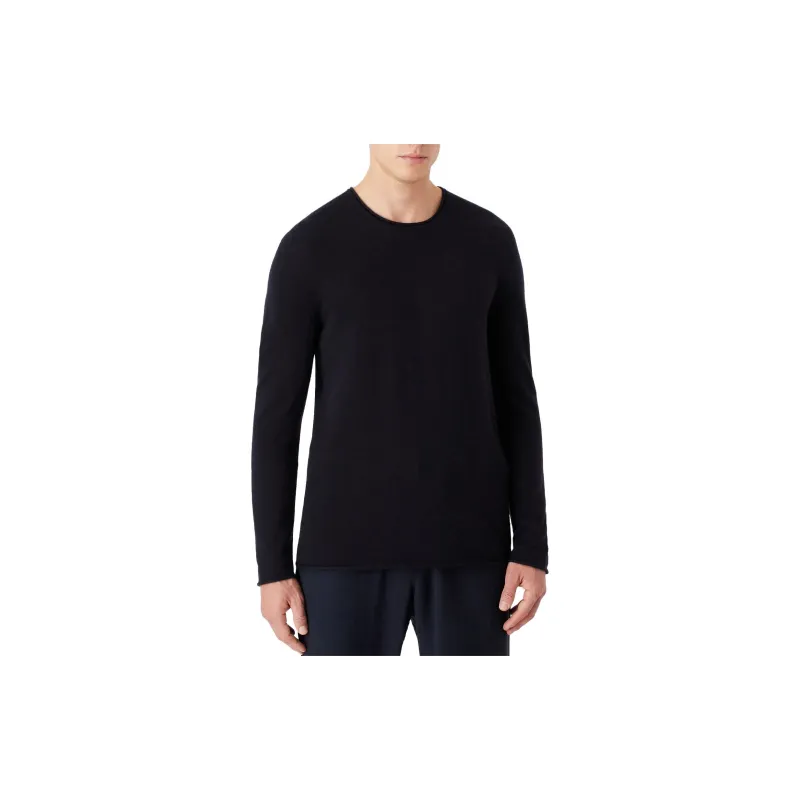 EMPORIO ARMANI Icon Cashmere Interlock Crew neck Jumper-1