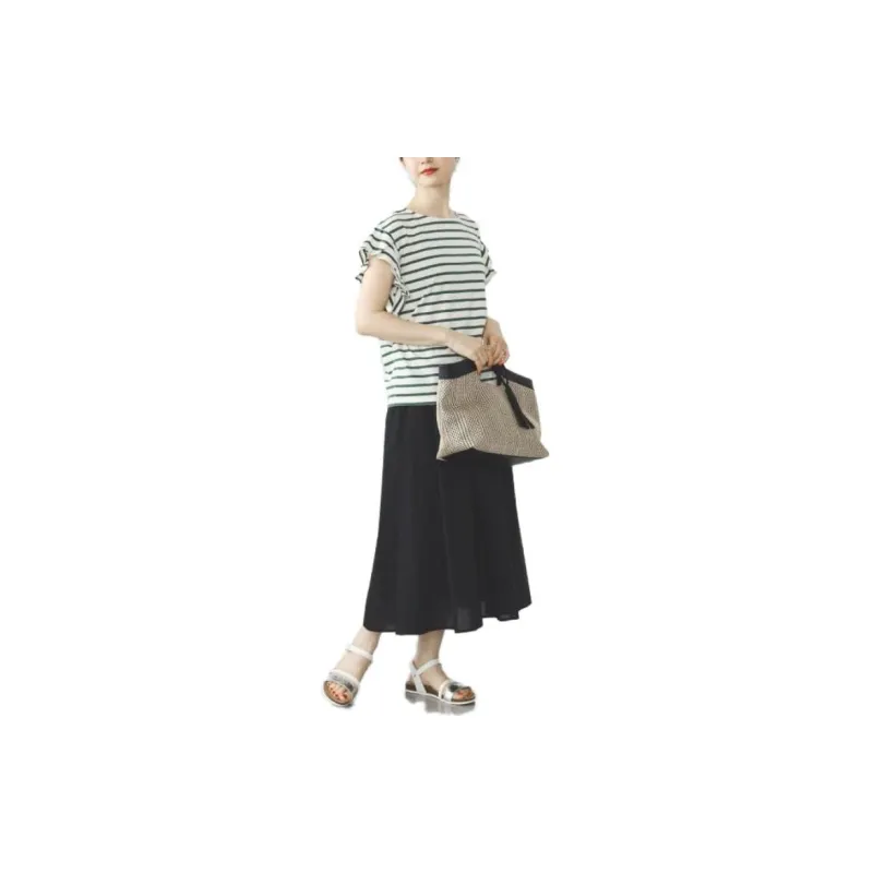 Beams T Shirts Women's Green-3