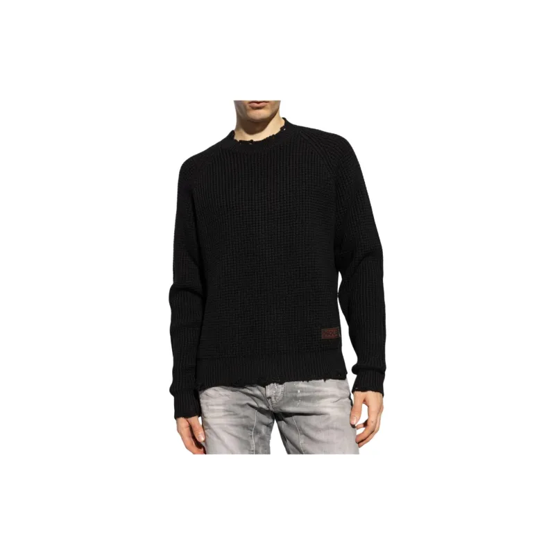 DSQUARED 2 Distressed Knitted Jumper-3