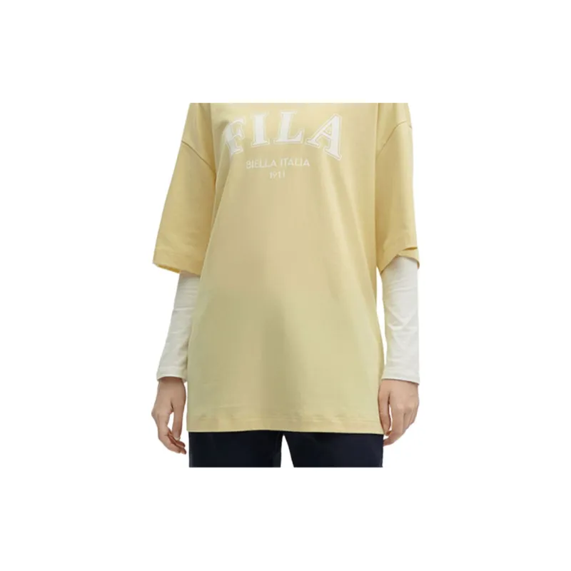 FILA T Shirt Unisex Morning Dawn Yellow-5
