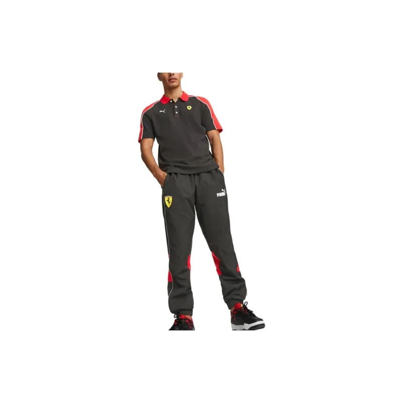 PUMA Polo Shirts Men Black Red-2