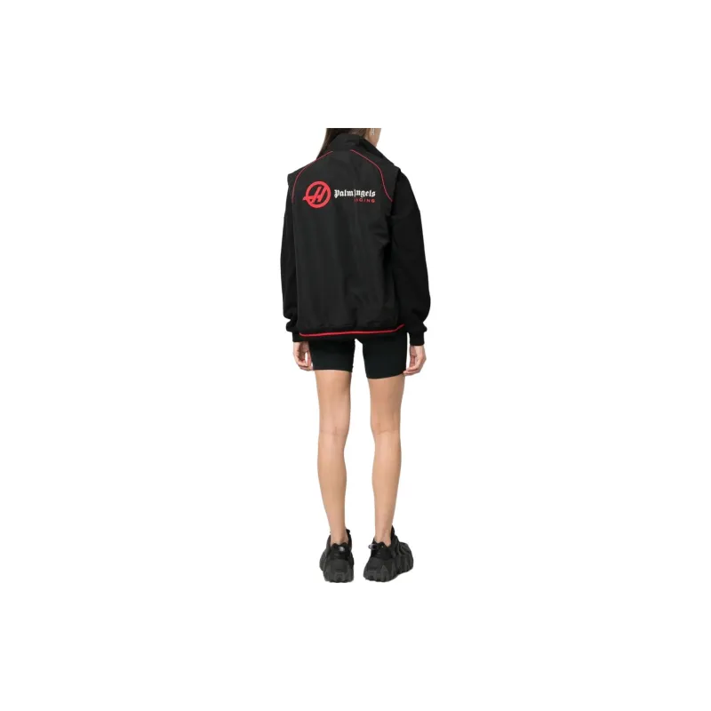 PALM ANGELS Paddock Logo-embroidered Vest-2