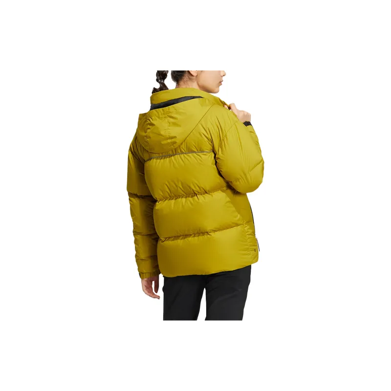 Adidas PUFFY BAFFLE GOOSE DOWN JACKET Down Jacket Unisex Yellow-4