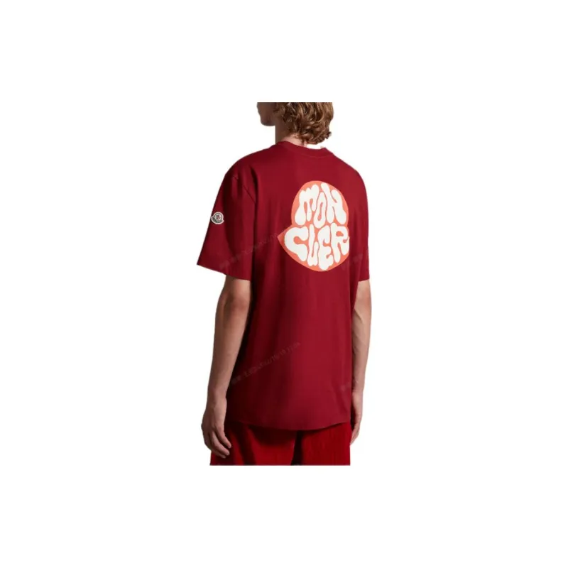 Moncler T-Shirts Men Red-2