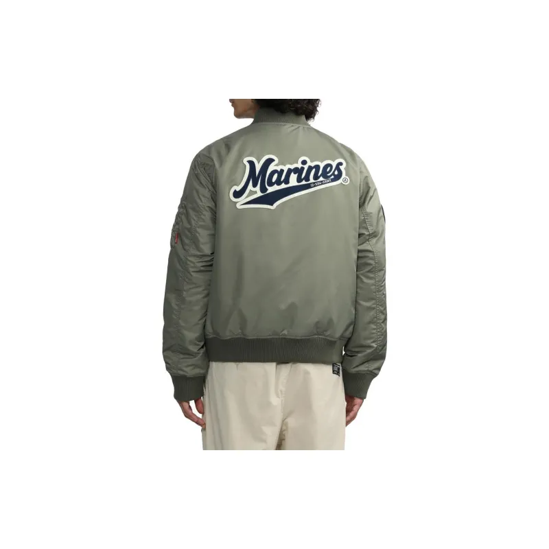 Izzue Patches detail Padded Bomber Jacket-4